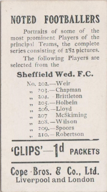 Sheffield Wednesday 282 back