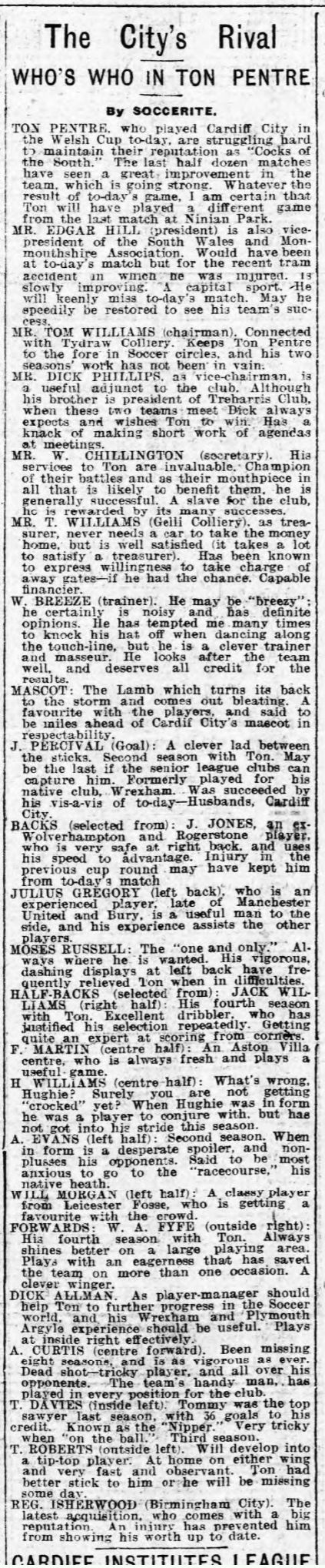 Ton Pentre penpics 191011