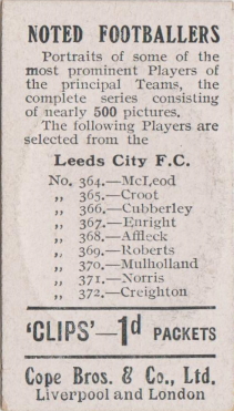 Leeds City 500 back